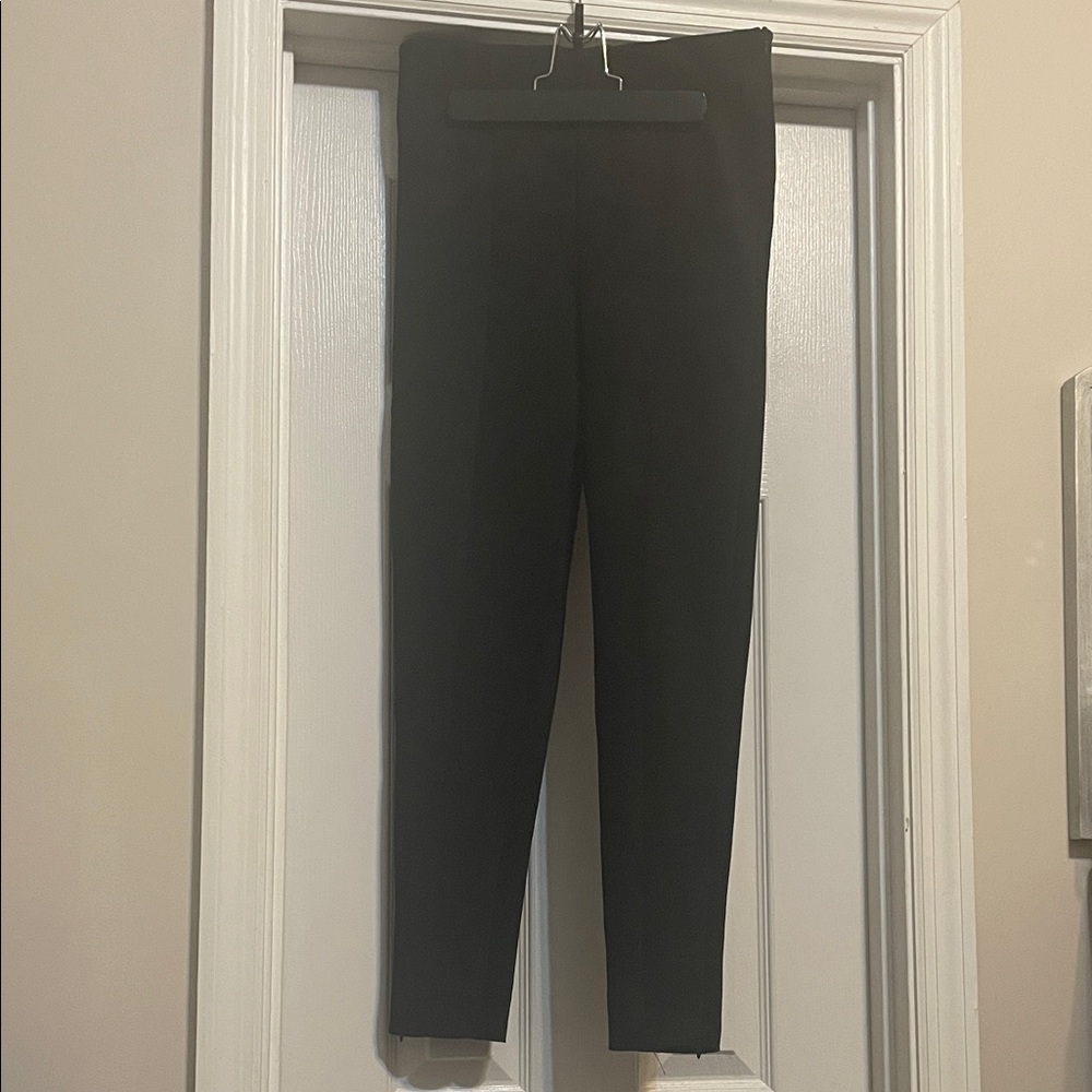 Zara Womens Faux Suede Elegant Black Dress Pants